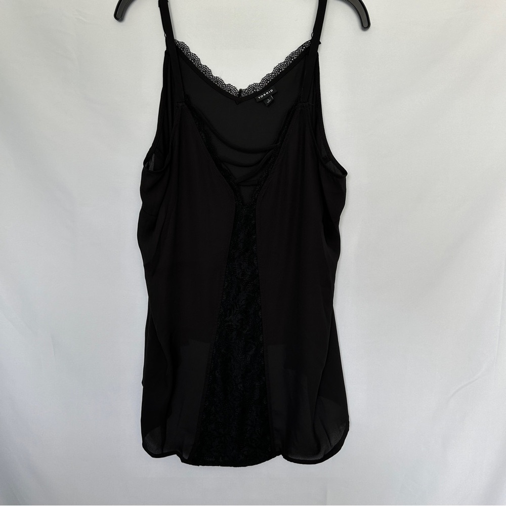 Torrid Plus Size Black Lace Trim Cami Tank‎ Top